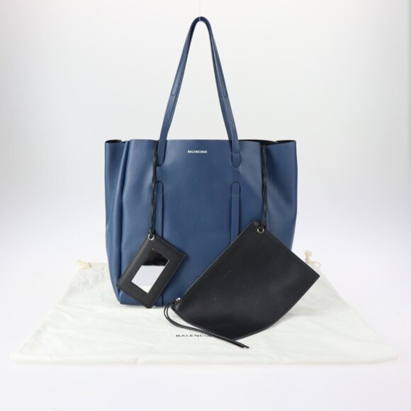 BALENCIAGA Blue Leather Tote Bag - Picture 10 of 10